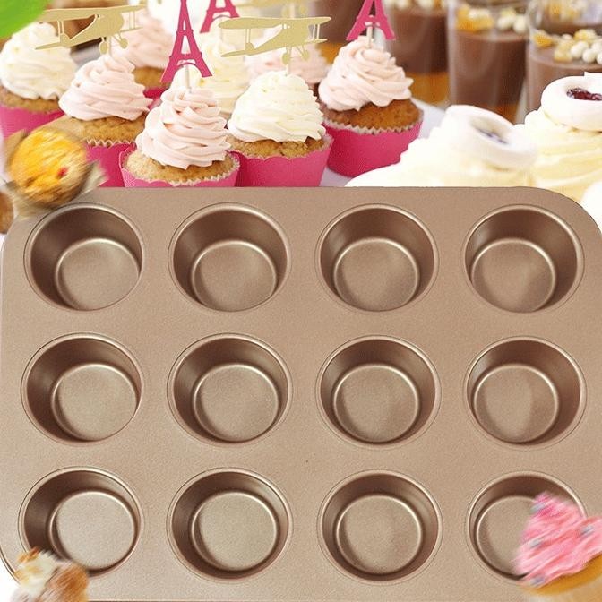 12cups muffin cup cake bake pan / loyang bolu kecil