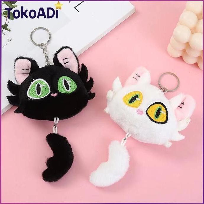Stok Terbatas Suzume no Tojimari Daijin Scrunchie Keychain Gantungan Kunci Kucing Ekor Gerak