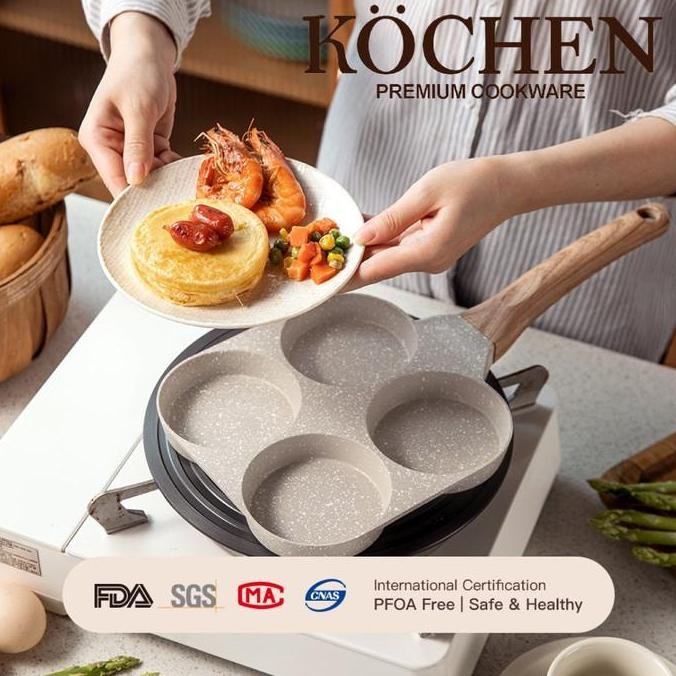 KOCHEN EGG PAN WAJAN PENGGORENGAN TELUR 4 / 2 LUBANG DORAYAKI PANCAKE