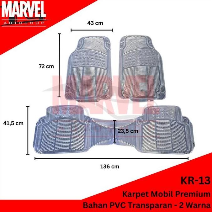 BEBAS ONGKIR - Karpet Mobil Premium 3 Potong Bahan PVC / Karpet Mobil Universal PVC / Karpet Mobil T