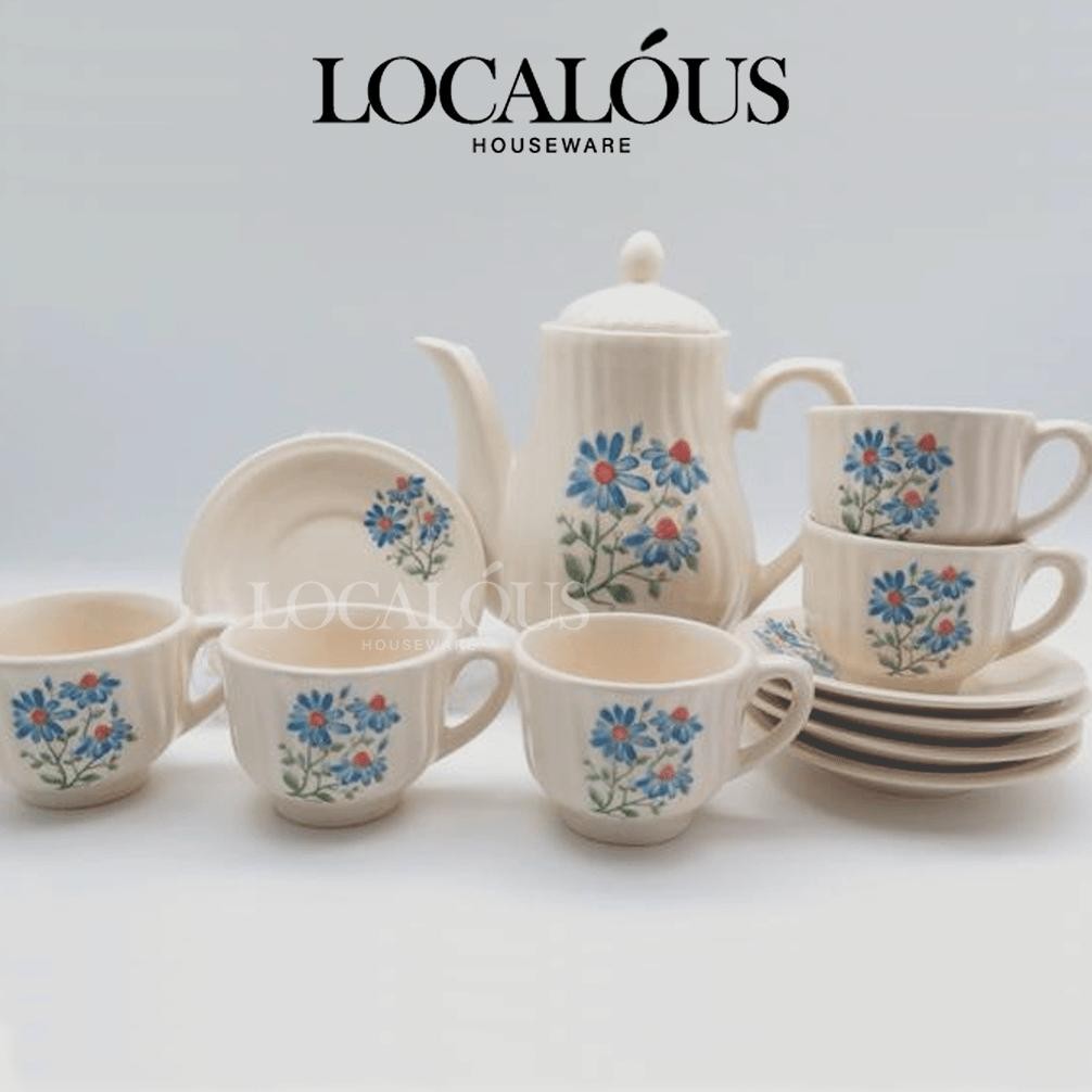 COFFEE SET FLOWER (NIKURA) / CANGKIR TEA SET TEKO NIKURA / CANGKIR NIKURA POLOS