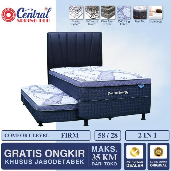 SL Kasur Springbed 2in1 2 in 1 Central Deluxe Energy Plushtop Light Orthopedic | Kasur Anak | Kasur 