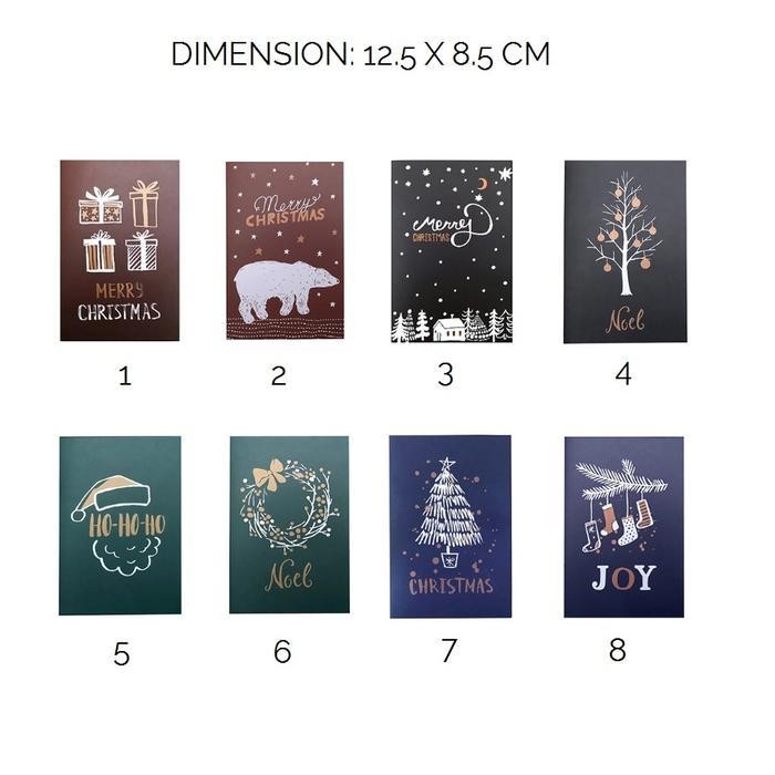 

CJ Kartu Ucapan Natal Merah Biru Hijau Merry Christmas Greeting Card Red