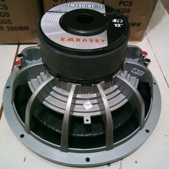 Subwoofer 12inch Embassy EM 200 DC - Double Voice Coil N Double Magnet