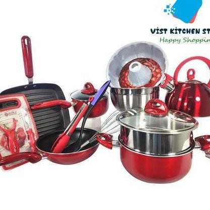 Khusus Gojek Supra Rosemary Panci 17 Pcs Set Quality