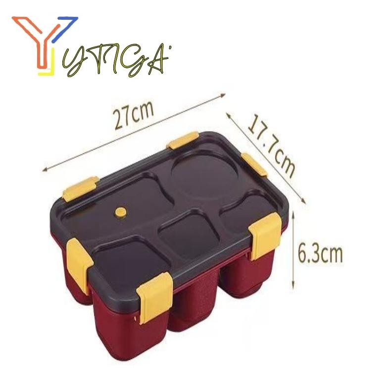 Berkualitas Kotak Bekal Anti Tumpah Tumpah 3 Grid  Kotak Makan Wadah Bekal Anti Tumpah Kotak Origina