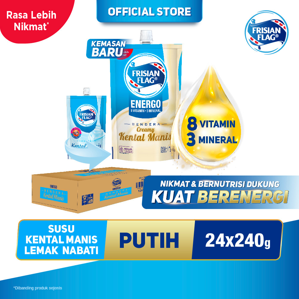 

Frisian Flag Bendera Kental Manis Pouch 240g - 24 Pcs