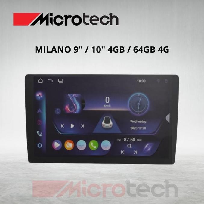 Headunit Android MICROTECH 4GB / 64GB MILANO 4G SIMCARD