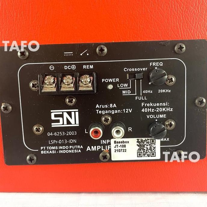 SUBWOOFER AKTIF JB TECH 10 INCH SPEAKER MOBIL 10INCH JB TECH