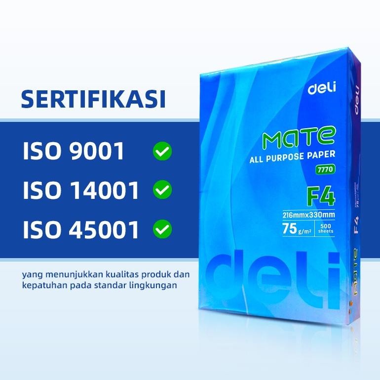 

Deli Kertas HVS / Copy Paper 500 lembar A4 F4 E7770 E7760