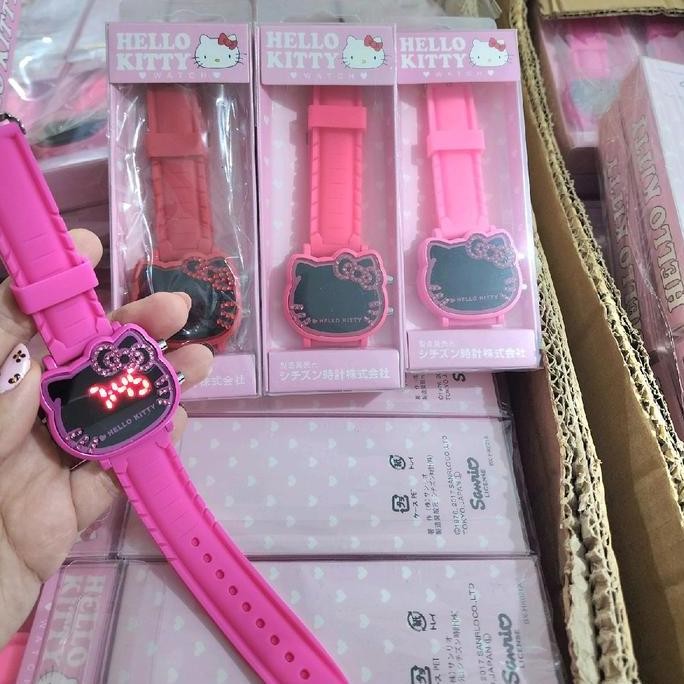 Jam Tangan Anak Hello Kitty Led import