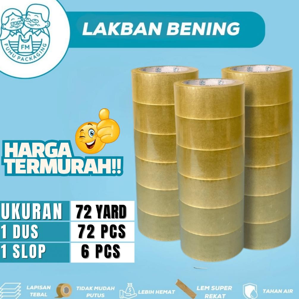 

Diskon Lakban Selotip Bening 72Yard X 45Mm/Lakban Tebal/Lakban Murah/Lakban Kuat/Lakban Tebal Untuk 6Pcs Promo