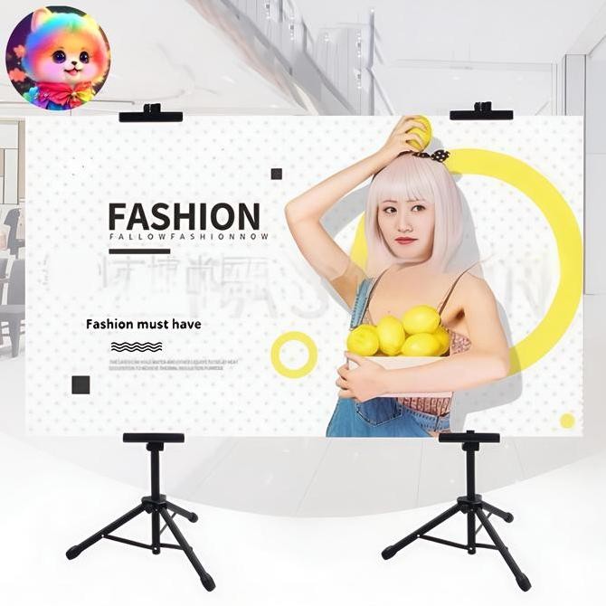 Tripod Banner Standing / Stand Green Screen Background Foto Studio