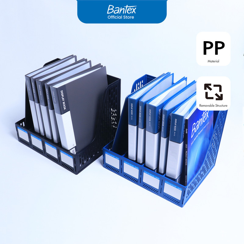 

Bantex Magazine Holder / Rak Box File / File Tray / Tempat Dokumen Bahan PP | 4 Section BJ7644