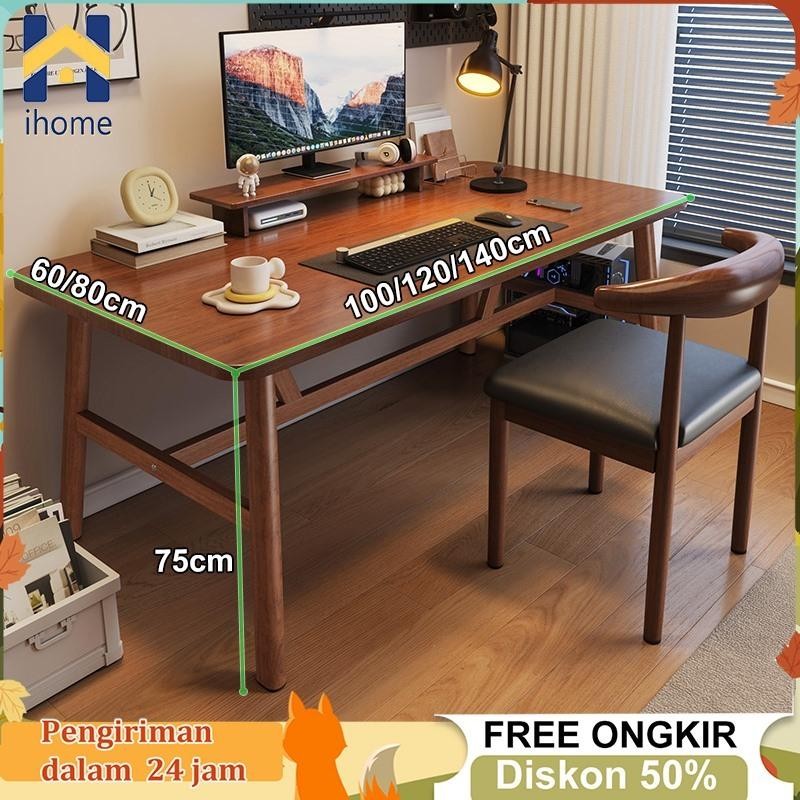 Meja Gaming Meja Komputer Meja Belajar Minimalis Meja Kerja Kayu Meja Kantor 120X80Cm