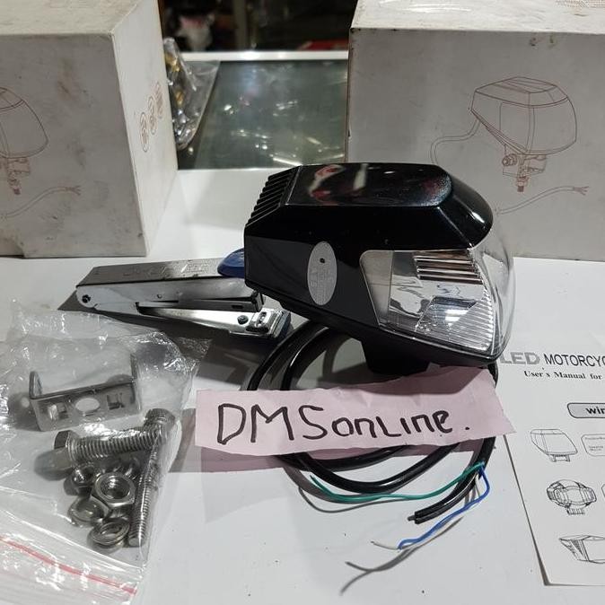 Lampu Sorot Led + Charger Usb Hp Motor, Lampu Tembak Sorot Motor Terbaru