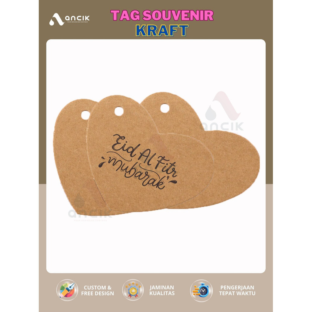 

(350 GSM TAG KRAFT TEBAL) Tag Souvenir Tag Baju Thankscard Tag Ucapan Tag Florist Tag Produk Hangtag