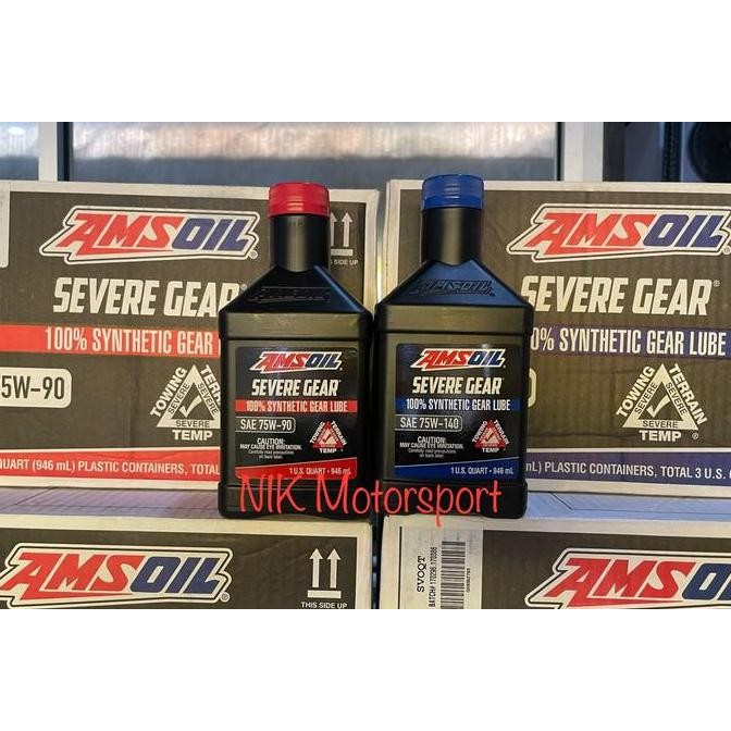 Amsoil Severe Gear 100% Synthetic Gear Lube 75W90 / 75W140 - Amsoil Oil Lsd - 946Ml