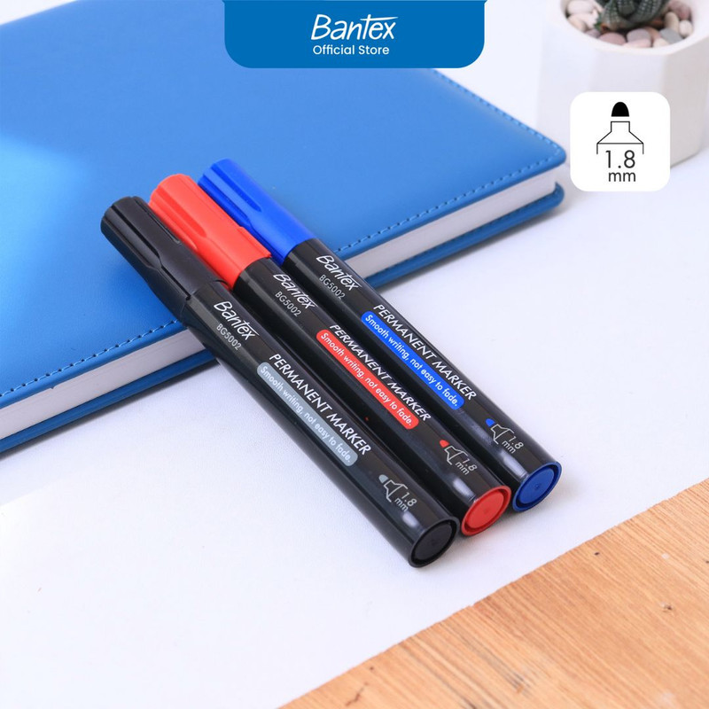 

Bantex Spidol Permanen / Permanent Marker Tip 1.8mm BG5002