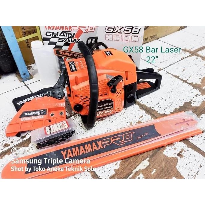 Chainsaw Yamamax Gx58 Pro Lasertip Bar Baja 22" Yamamax Gx 58 Co