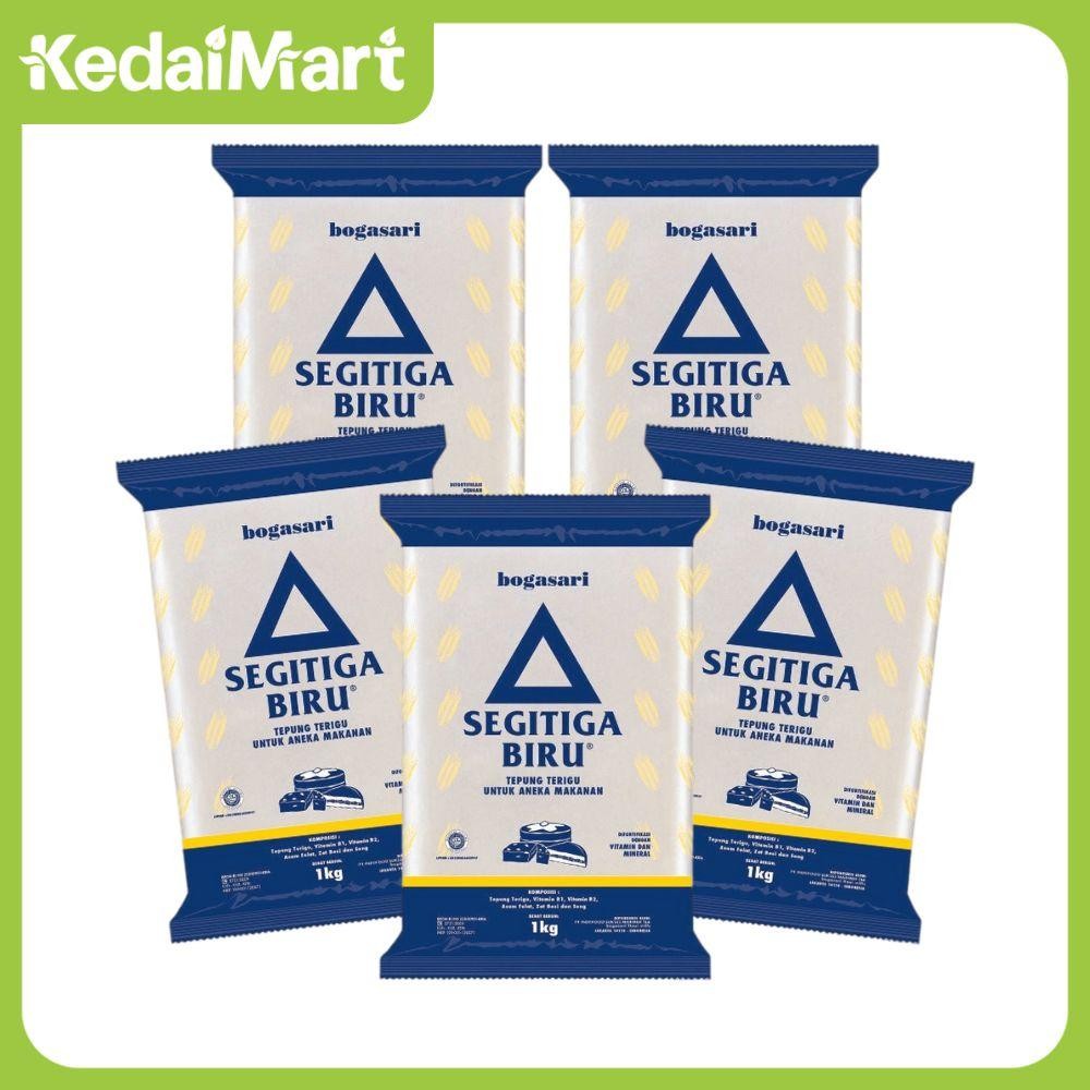 

NEW PRODUCT BOGASARI TEPUNG TERIGU SEGITIGA BIRU 1 KG X 5 PCS REE RAIN