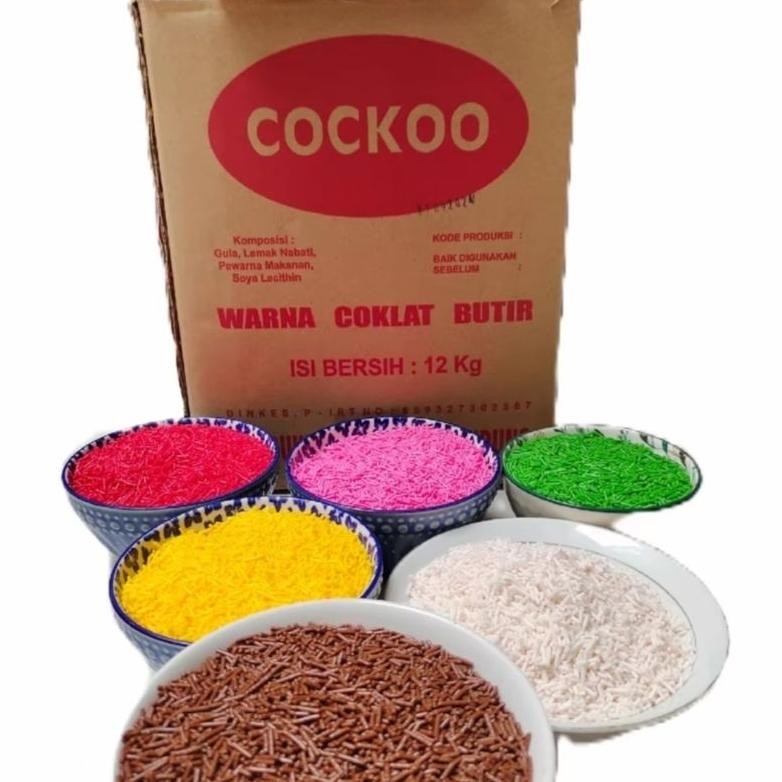 

Meses Coklat dan warna warni Merek Cockoo 1kg