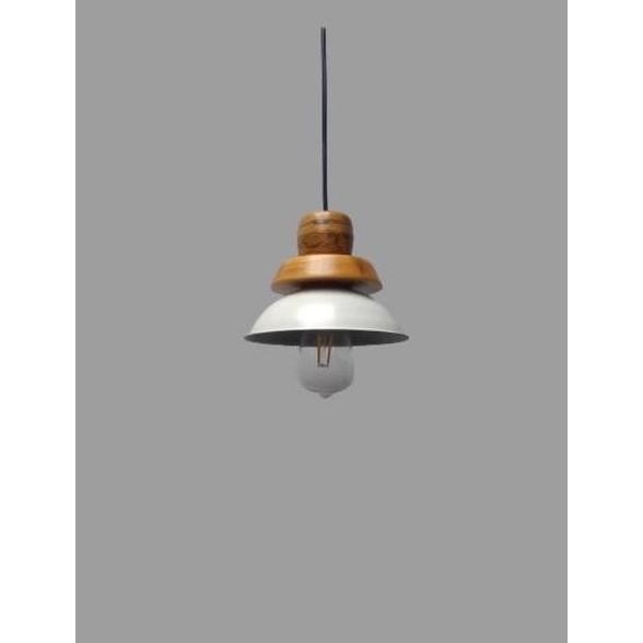 Lampu Gantung Minimalis Metal Wood Vitage Retro Industrial Kayu New Stok