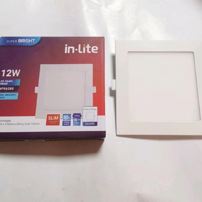 Lampu Kotak 12W Putih Lampu Downlight Kotak 12W Downlight Inlite Kotak 12W Putih Downlight Kotak Inb