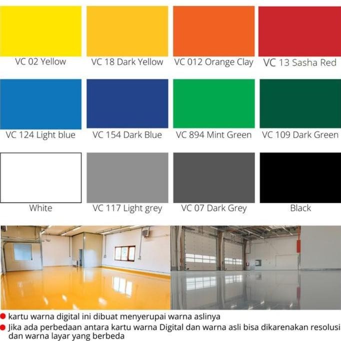 Cat Lantai Pabrik Cat Lantai Gudang Solventbase Sekelas Epoxy 20 Kg