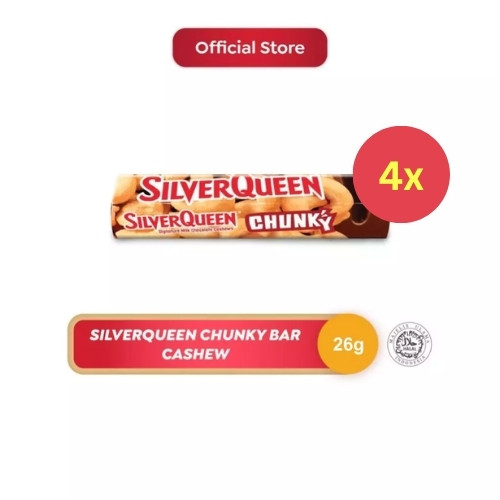 

Silverqueen Chunky Bar Cashew 26 g x4