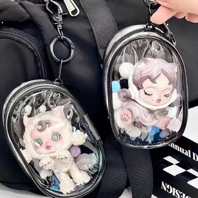Pvc Doll Pouch Transparan Pouch Popmart Pouch Pvc Boneka Mini Doll Pouch Kantong Display Boneka Pop 