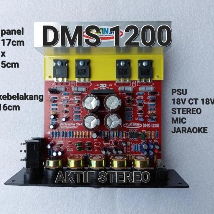 DMS 1200 PCB KIT MESIN SPEAKER AKTIF STEREO DMS 1200 PLATINUM DMS1200 TIP 3055 KIT PCB MODUL AMPLIFI