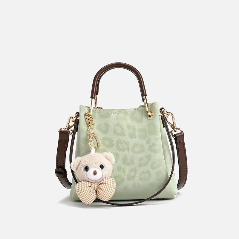 【TasBagus】【COD】Tas Tangan Mewah Ringan Warna Hijau Macan Tutul, Tas Kurir Wanita 2025, Tas Ketiak Mo