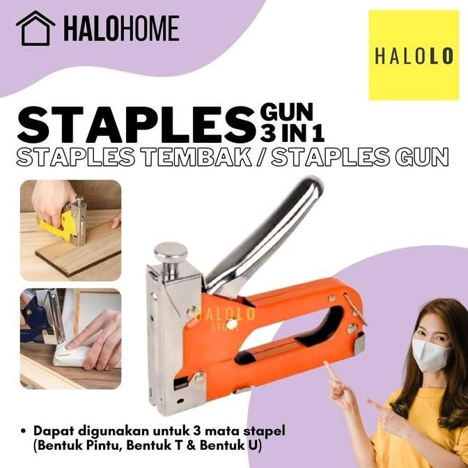 

Staples Gun Staples Tembak 3 In 1 Staples Jok Staples Kayu Steples Stapler Stationery Stainless Binder Co