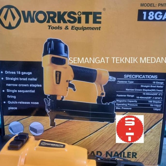

Pnt387 Air Nailer Gun Staples Angin Pneumatic 2In1 Ga18 Worksite 18Ga Co