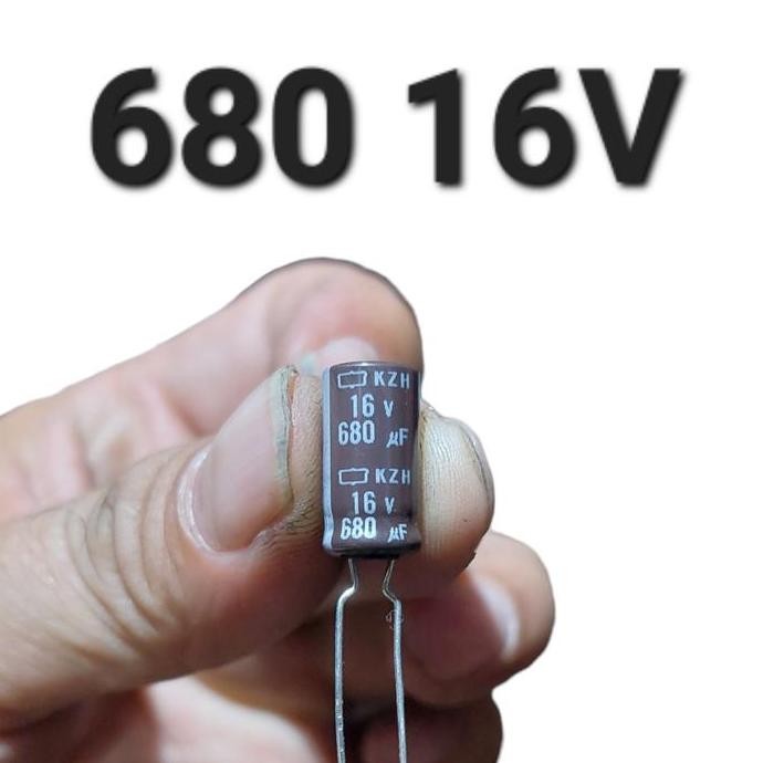 ( 680UF 16V ) 680 UF 16V 680MIKRO 680MICRO 16 V VOLT ELKO ELCO 680MF