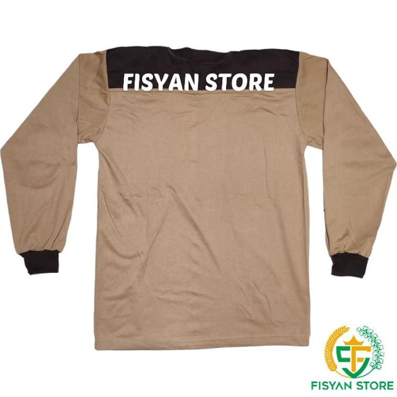Best - Kaos Lengan Panjang Coklat Pramuka | Kaos Coklat Pramuka | Kaos Pramuka Tunas Kelapa 