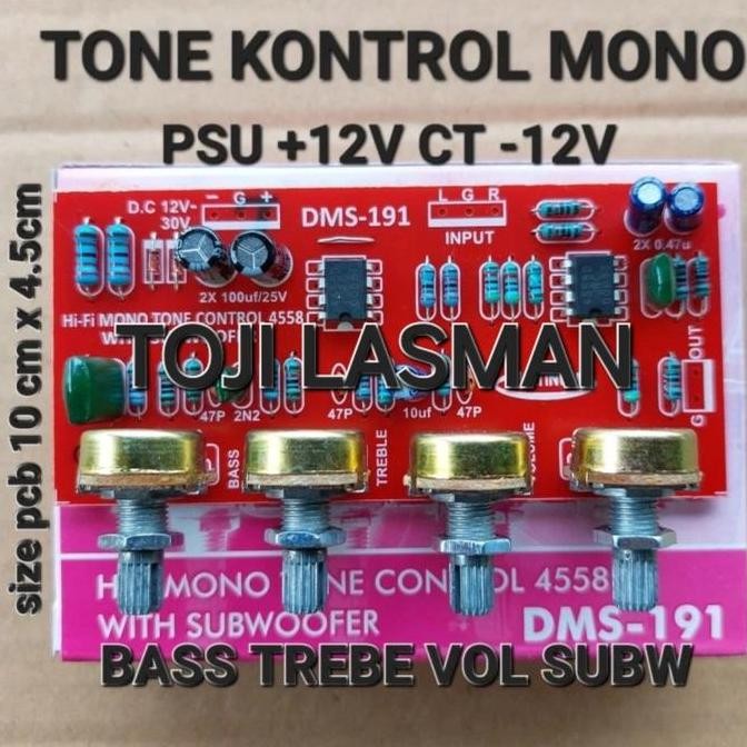 DMS 197 PARAMETRIK TONE KONTROL CONTROL MONO MIDDLE TOA VOKAL MIDRANGE