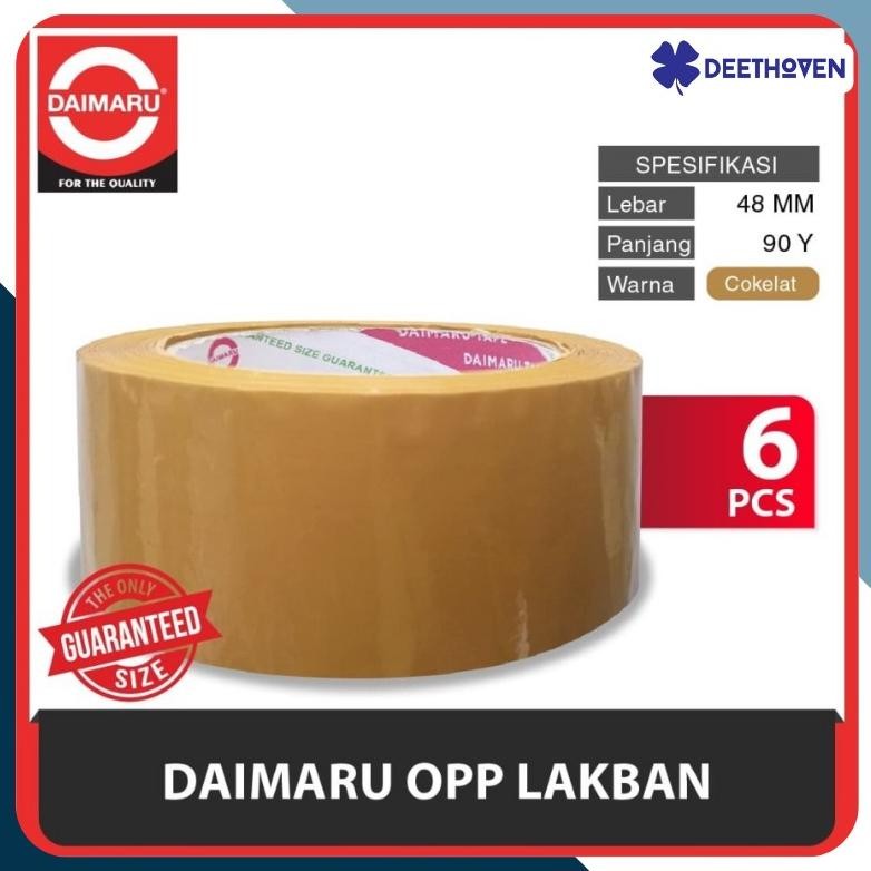 

Best - [Paket 1 Slop Isi 6pcs] Daimaru OPP Lakban 48 mm x 90 Yard ..