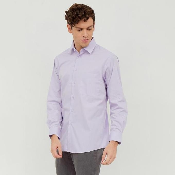 Alisan Kemeja Lengan Panjang Slimfit Ungu PLSSFLSUNGU1