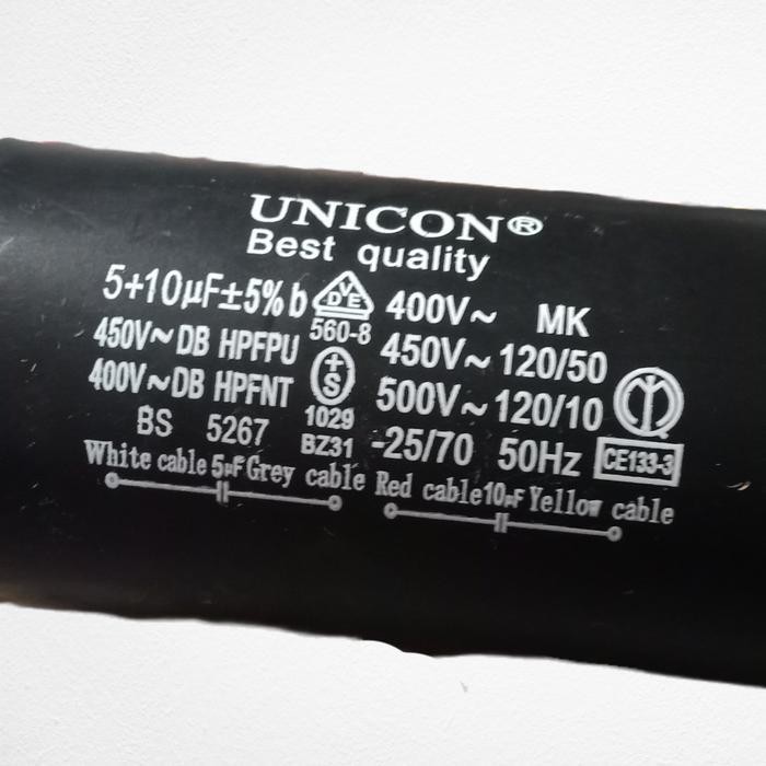 (Promo) Kapasitor Dinamo Mesin Cuci Sharp Puremagic Es-T65M Capasitor Es-T65 Bestseller