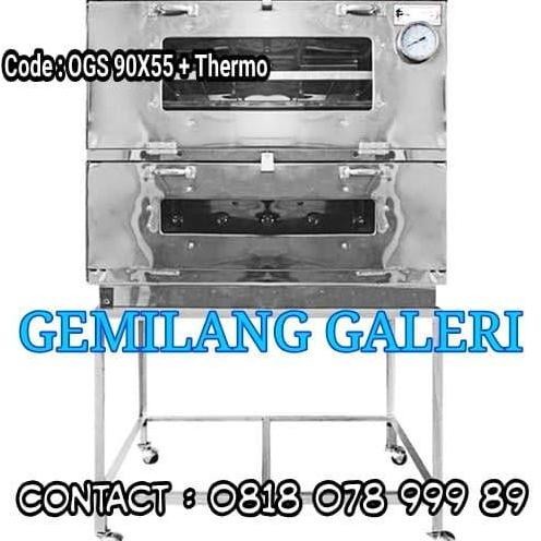 TERLARIS Oven Gas Stainless Steel 90 x 55 + Thermo