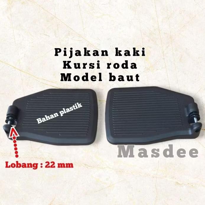 Pijakan kaki kursi roda model baut,sparepart kursi roda MURAH