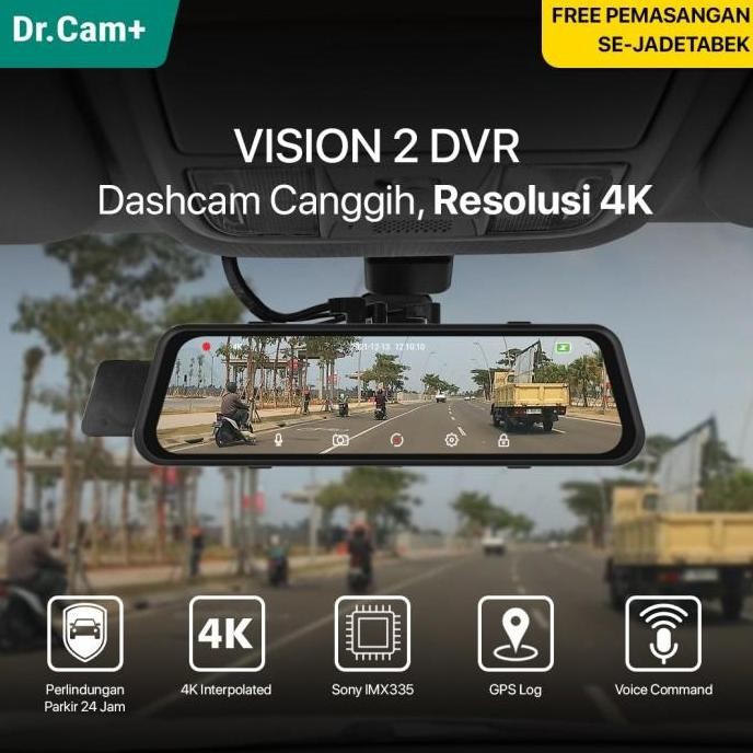 Spion Dash Cam DrCam+ Vision 2 - Kamera Mirror DashCam