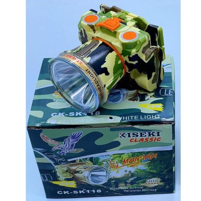 Senter Kepala Led Cas Anti Air Kiseki Ck-Sk 118 - Super Awet Super Terang 30 Watt - Senter Kepala Ki