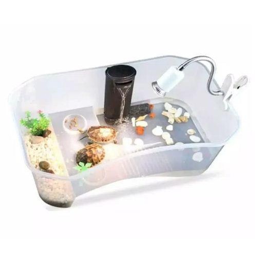 RA Aquarium kura wadah kandang kura kura air Turtle Aquarium with basking