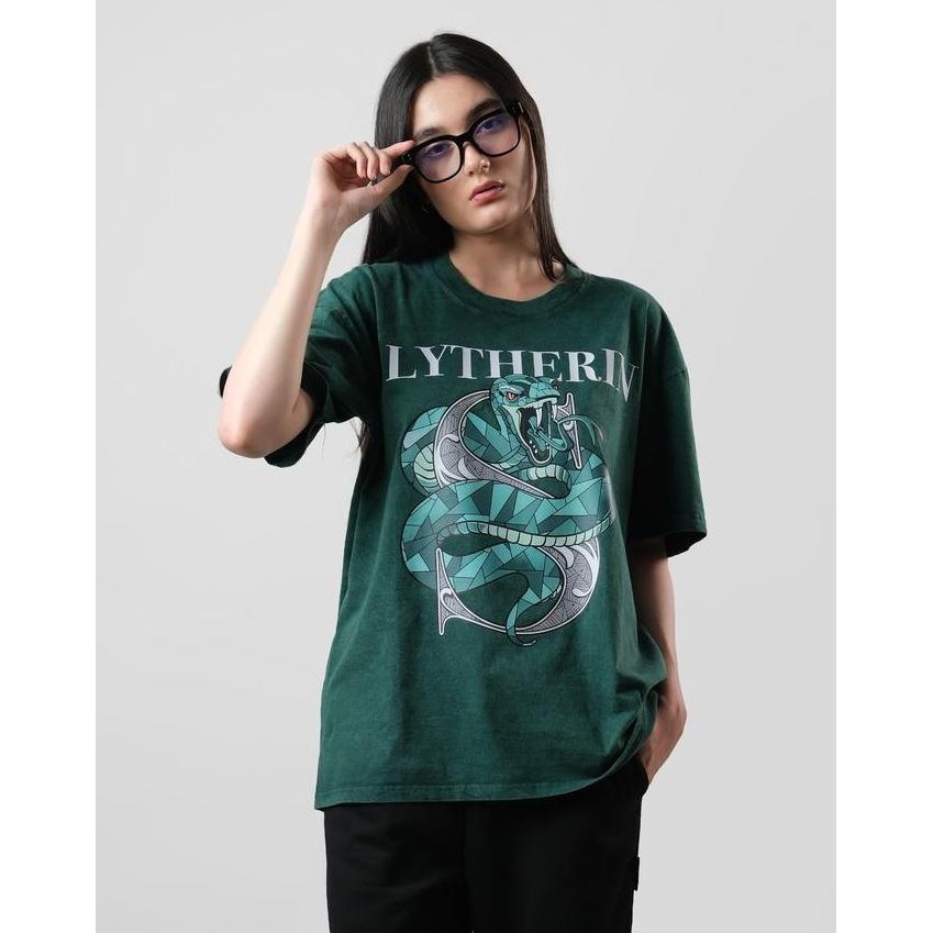 Thesilversky Slytherin Oversized Washed T-shirt | Official Harry Potter Collab