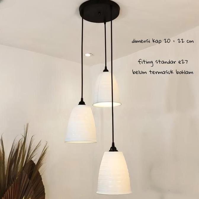 Lampu Gantung Minimalis Set 3 In 1 Lampu Hias Gantung Ruang Tamu - Kamar - Dapur - Hotel - Cafe New 
