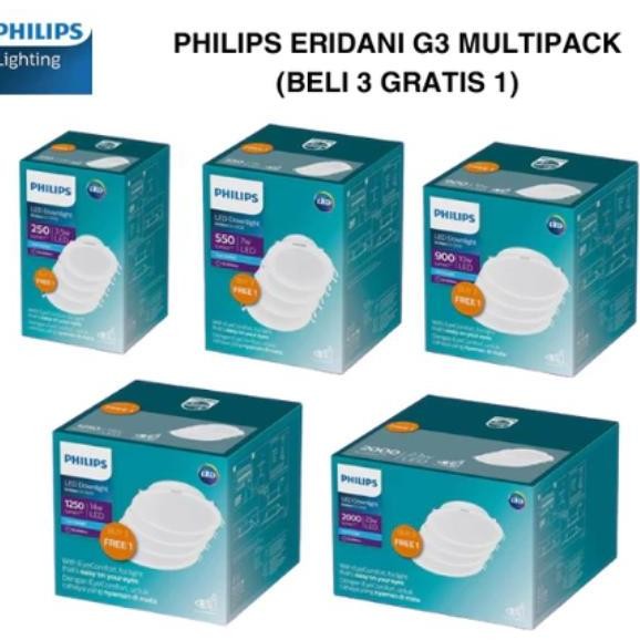 Philips - Downlight Led Inbow Paket Isi 4 Philips Eridani 3.5Watt 7Watt 10Watt 14Watt 23Watt / Downl