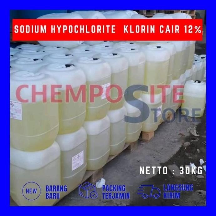 Kaporit Cair - Chlorine Klorin Cair - Sodium Hypo Desinfektan 12% 30Kg